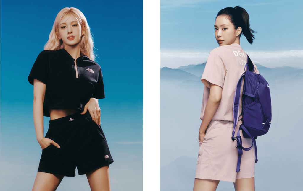 Northface summer collection worn by Korean celebrities