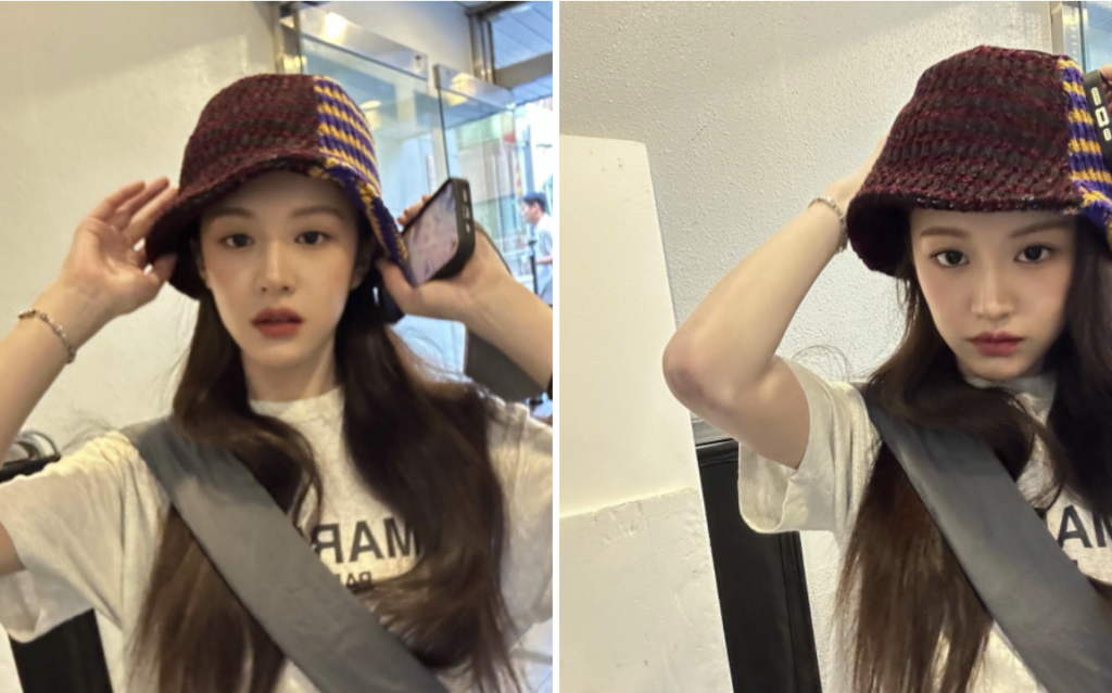 A Korean actress Go Youn Jung wearing Andersson Bell bucket hat