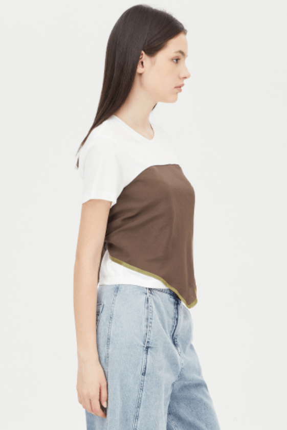 Kim Hye Yoon's SISLEY If Scarf T-shirts Brown Side