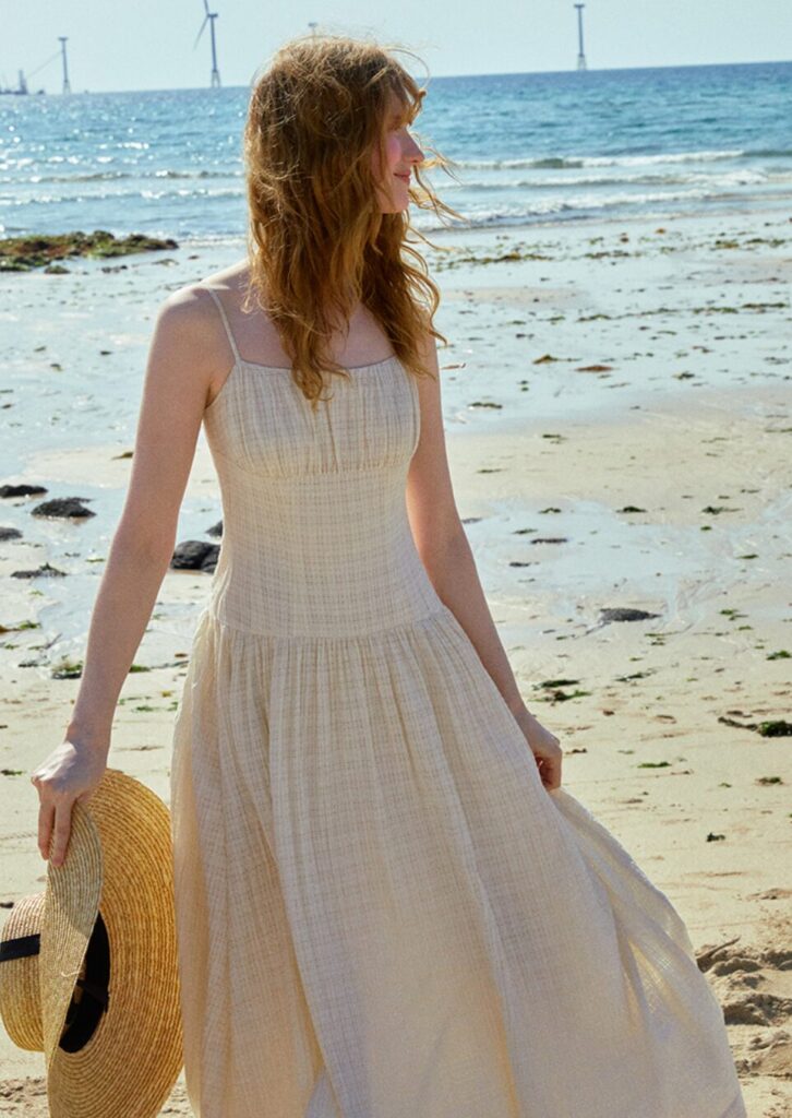 AND YOU ApolloBay Volume Strap Dress Ivory K-Fashion for Summer Holiday