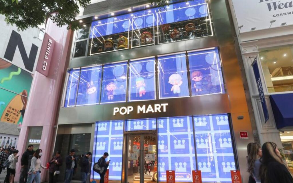 POP MART offline store in Myeongdong, which sells Labubu dolls