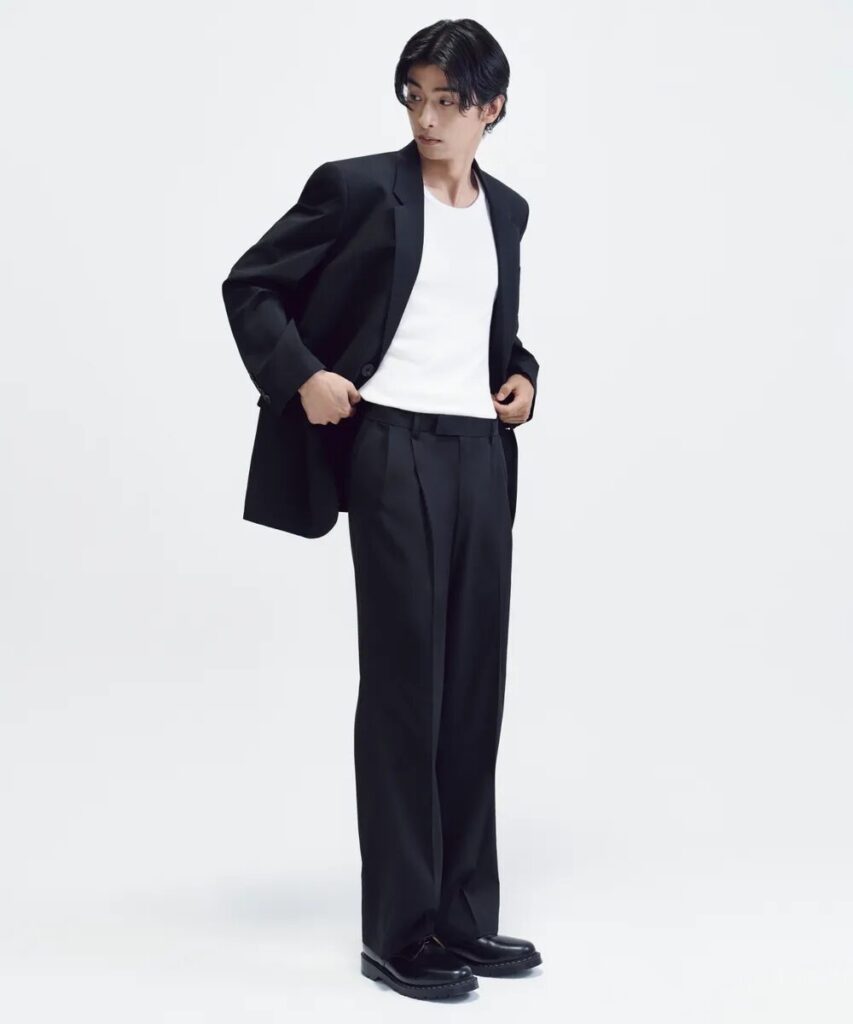 MUSINSA STANDARD REAL WIDE HIDDEN ELASTIC WAISTBAND SLACKS