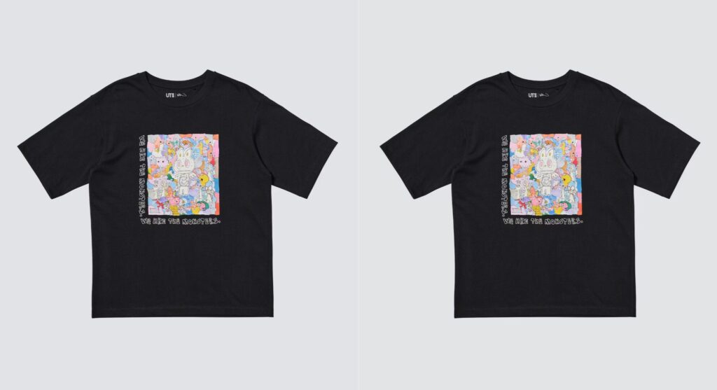 Uniqlo x Pop Mart Labubu Capsule Black Tees