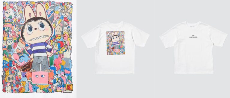 Uniqlo x Pop Mart Labubu White T-shirts