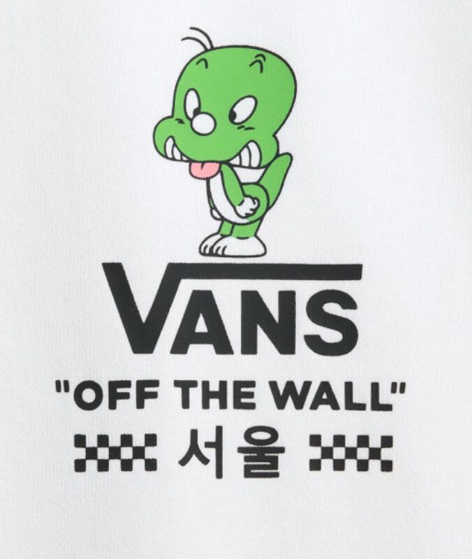 Vans x Dooly White T-Shirts Printing Details